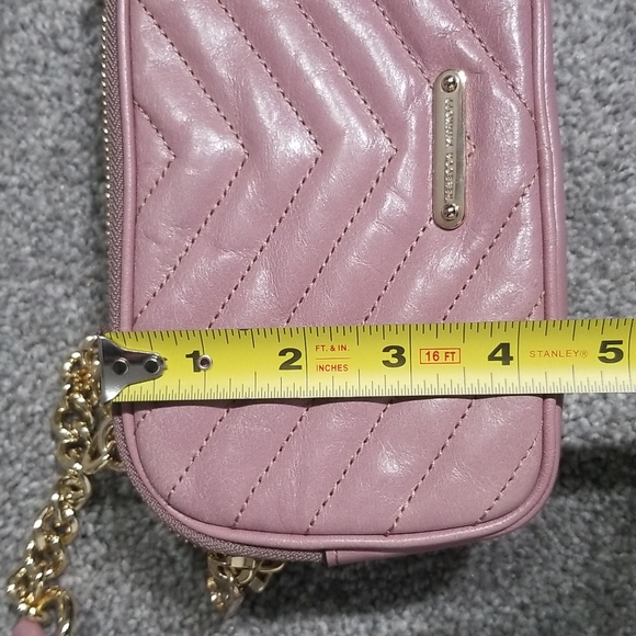 Rebecca Minkoff Quilted Leather Small Double Zipped Crossbody In Fawn - Picture 4 of 13